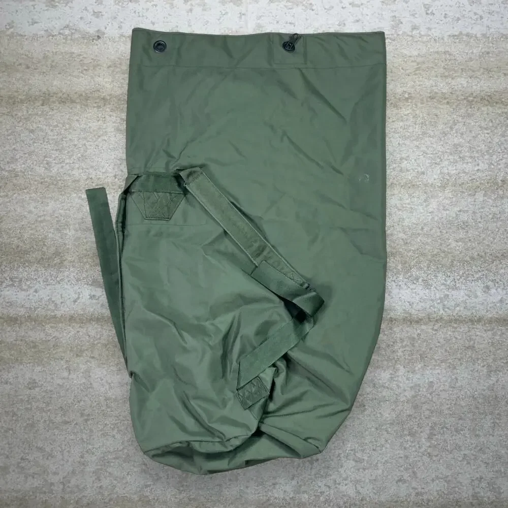 Vintage 90s Military Duffle Bag 24x36x18 Green Nylon Canvas Heavy Duty OD